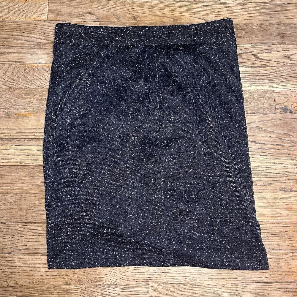 Torrid Black Bodycon Skirt Cinched Glitter At Knee Size 10 M/L Glam Party $60 - Picture 3 of 11